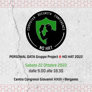 Personal Data è gold sponsor al No Hat 2022